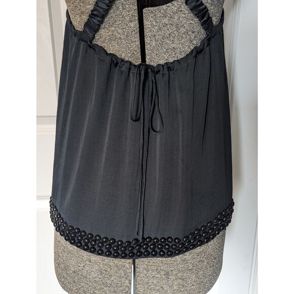 Development by Erica Davies Studded /beaded Tank Racerback 100% silk lined top - Picture 6 of 11